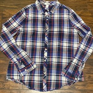 Abound cotton blue plaid shirt